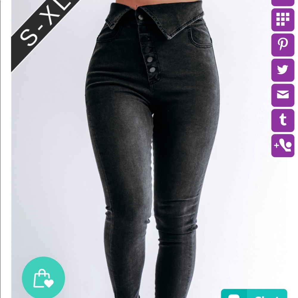 High waisted jeans